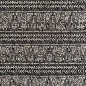 Woven patterned black and white fabric